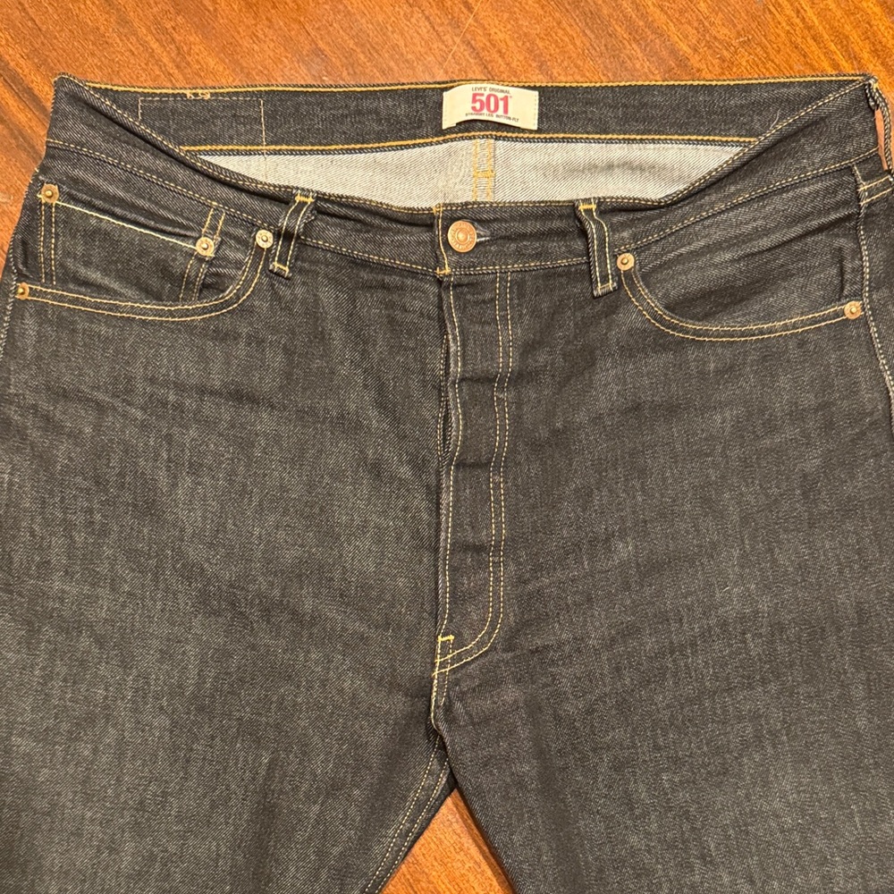 Classic Levi’s 501 Black Denim Jeans image 3
